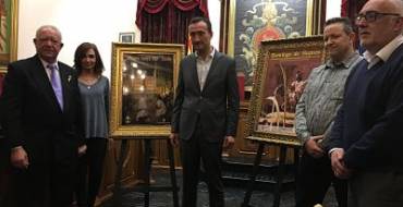 El saló de Plens ha acollit esta vesprada la presentació dels cartells de la Setmana Santa i del Diumenge de Rams 2017.