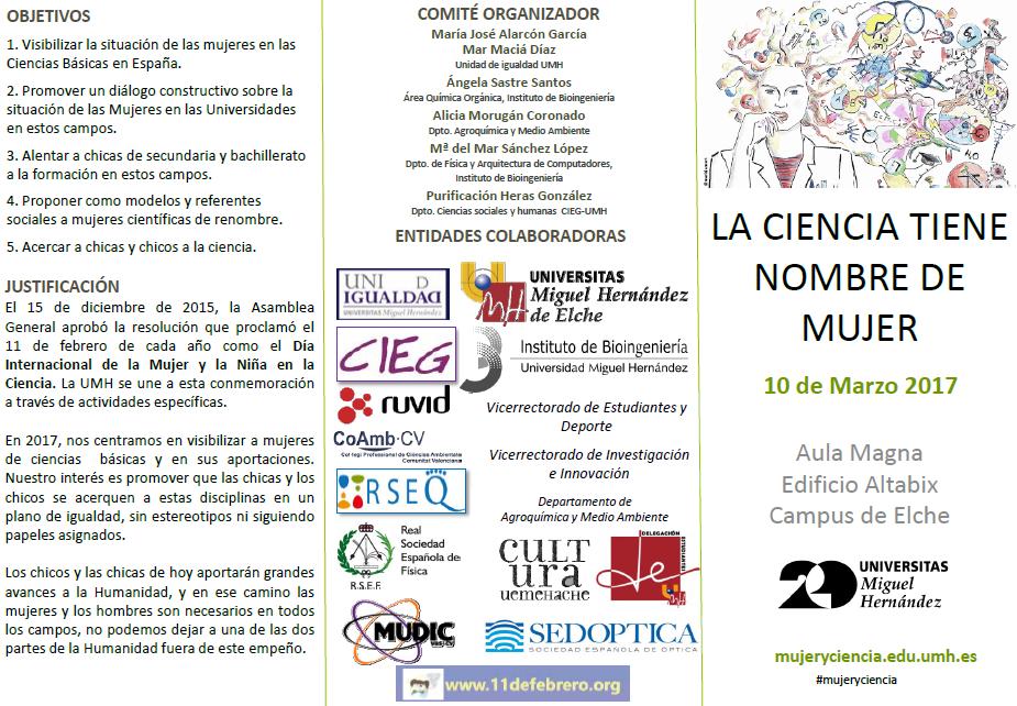 La ciència té nom de dona. Jornades amb la inscripció gratuïta.