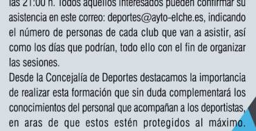 Buena acogida de los cursos de Primeros Auxilios organizados por la Concejalía de Deportes con DYA