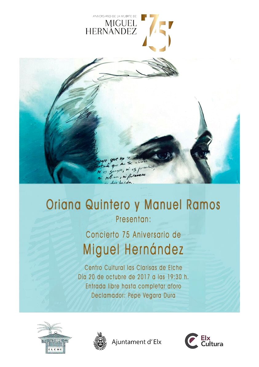 El centro cultural Las Clarisas acoge la presentación del disco de Manuel Ramos “Miguel Hernández Romántico”