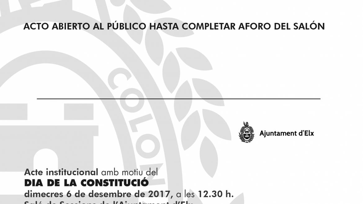 Acte Institucional del Dia de la Constitució