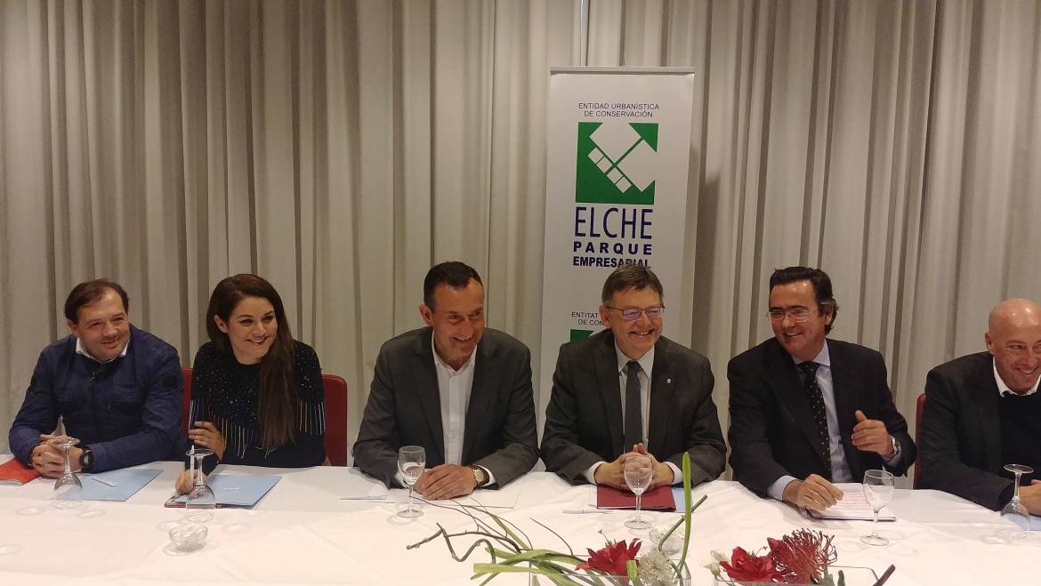 Ximo Puig confía en que a principios de 2019 comience a licitarse la ampliación de Elche Parque Empresarial