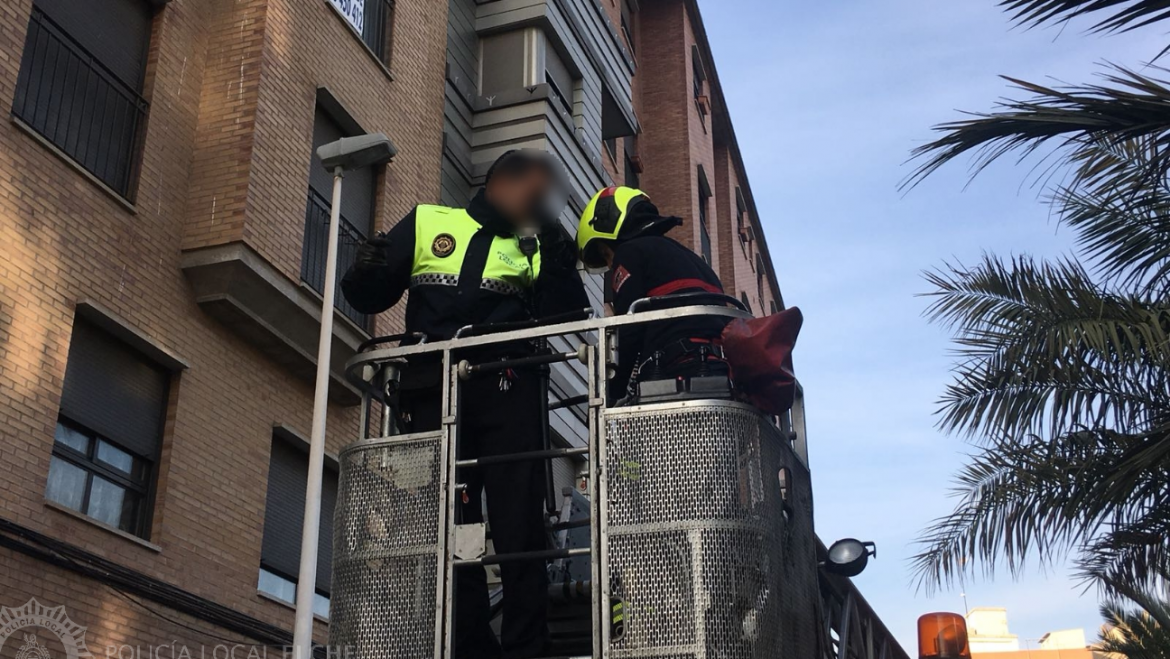 Asistencia junto a Bomberos para comprobar estado de vecina
