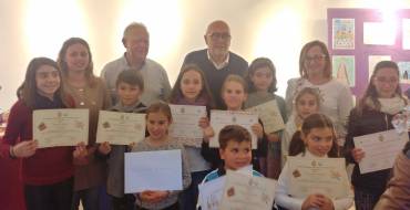 Entrega de premios del certamen de dibujo infantil de Semana Santa y Tronos en Miniatura