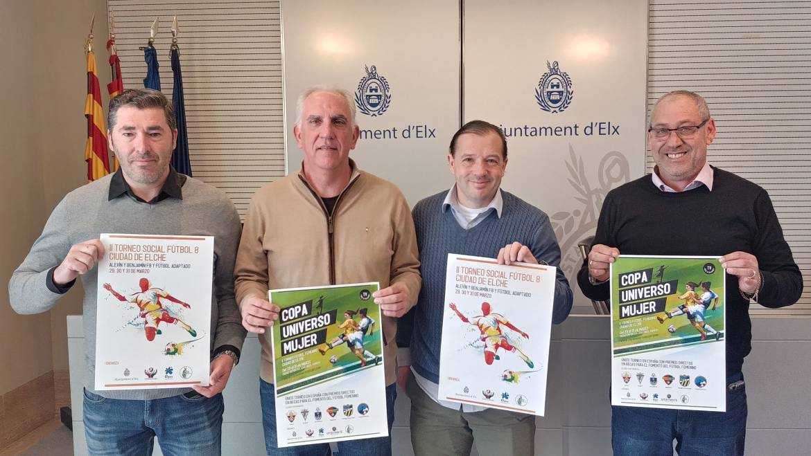 Esports presenta la Copa Univers Dona i el II Torneig Social Futbol 8 Ciutat d’Elx