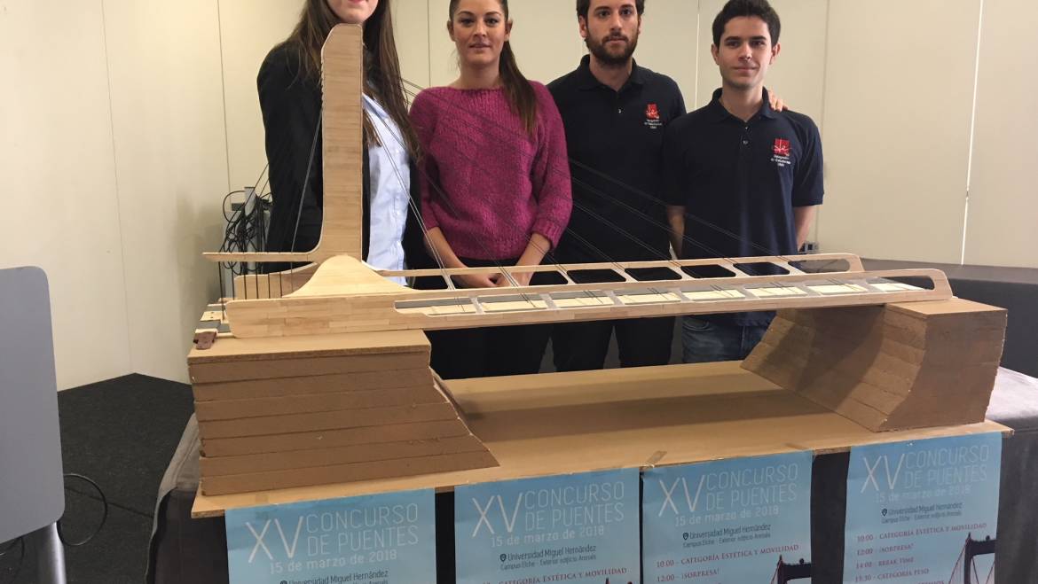 Visitelche colabora con los alumnos de la UMH en el XV Concurso de Puentes