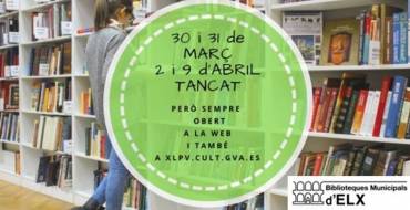 Horario de las Bibliotecas Municipales en Semana Santa