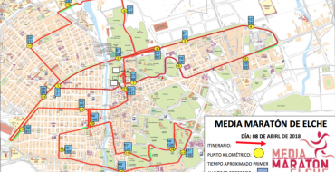 Cortes y desvíos de tráfico durante la Media Maratón Internacional Ciudad de Elche