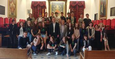 Recepción del alcalde y la edil de Cultura a estudiantes franceses