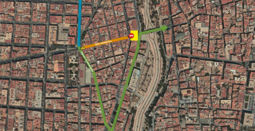 Corte total de Plaza del Pont