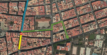 Tall del carrer del  pont dels Ortissos