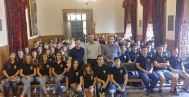Recepción de los equipos del Club Balonmano Elche