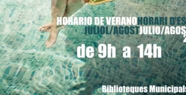 Horario de verano en las Bibliotecas Municipales