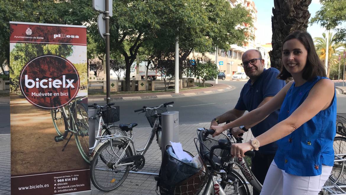 Inaugurada una nova estació de BiciElx en l’avinguda de la Llibertat, al costat del col·legi Baix Vinalopó
