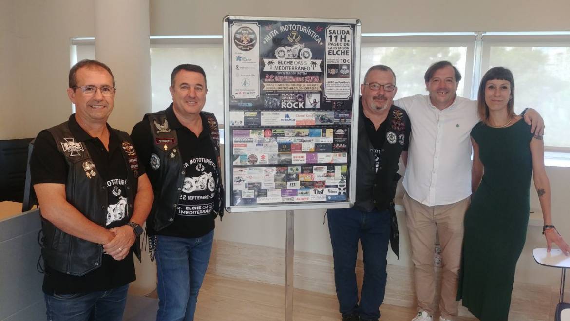 La ciudad acogerá cerca de un millar de moteros en la Ruta Mototurística “Elche Oasis Mediterráneo”