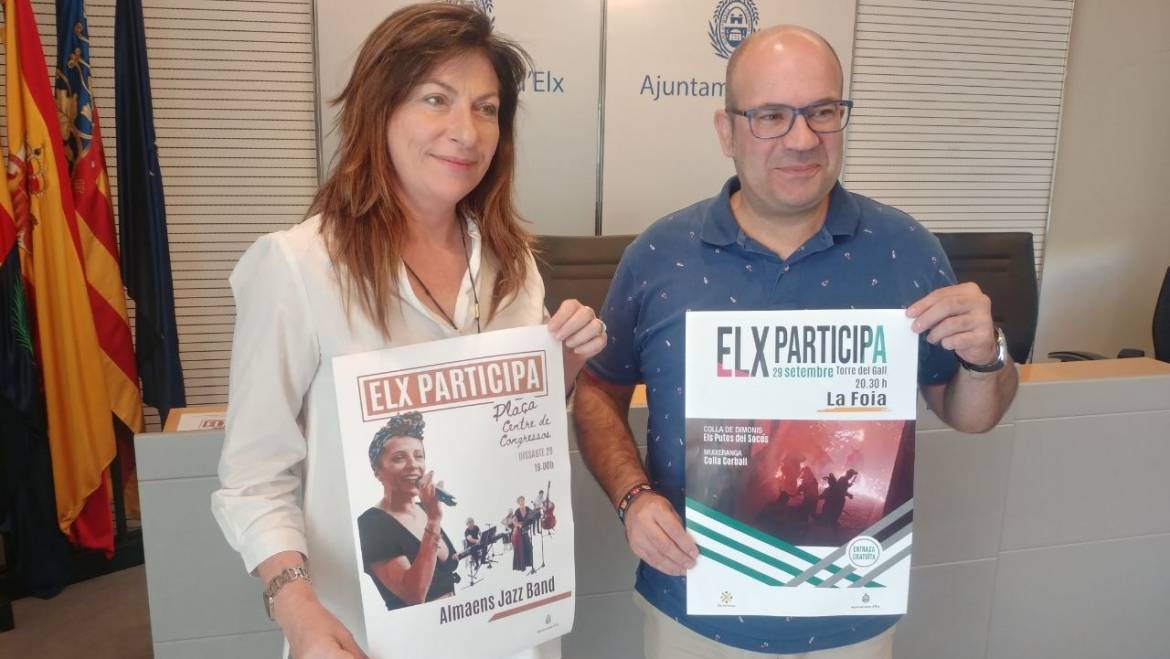Una muixeranga, correfocs y un concierto de Jazz se darán cita este fin de semana en el cierre de ésta edición de “Elx Participa”