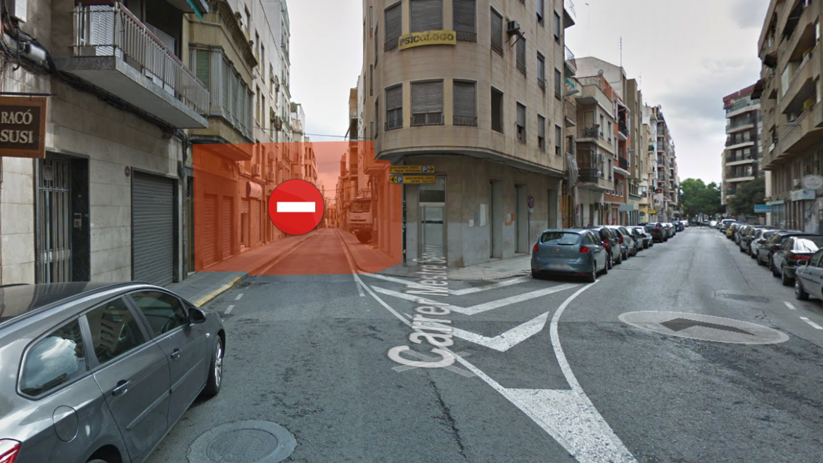 Corte total de calle Aspe