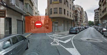 Corte total de calle Aspe