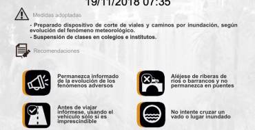 Suspendidas las actividades deportivas al aire libre