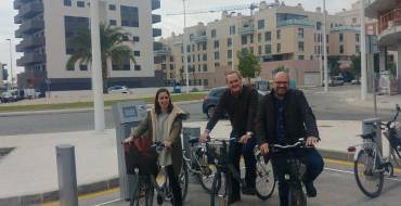 Inaugurada una nueva estación de BiciElx en Travalón, junto al Parque Multiaventuras