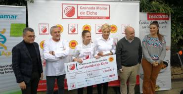 Cristina Gómez, del restaurante Eneko de Vizcaya, gana el concurso de cocina creativa con granadas de Elche