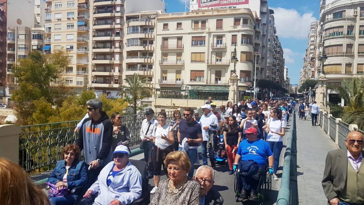 Més de 150 persones reivindiquen el Dia de l’Accessibilitat amb una marxa pels carrers d’Elx