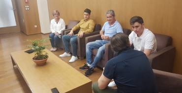 Recepción en el Ayuntamiento al jugador de tenis de mesa Raúl Moreno