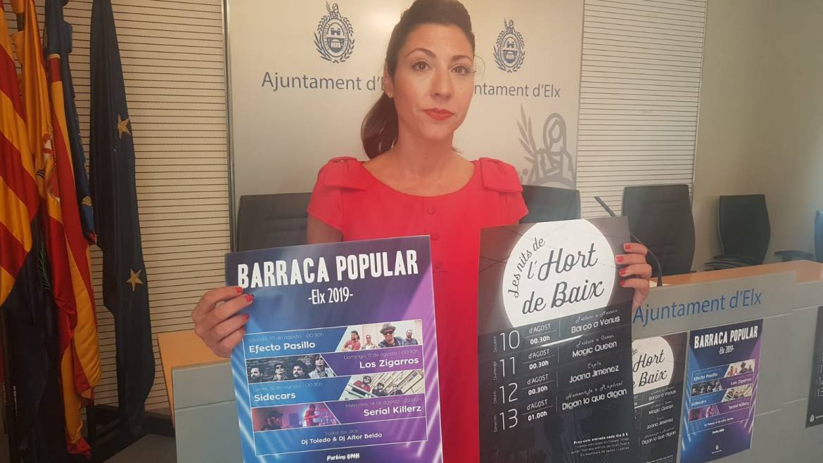 La variedad musical caracteriza la programación de la Barraca Municipal y Les Nits de l’Hort de Baix