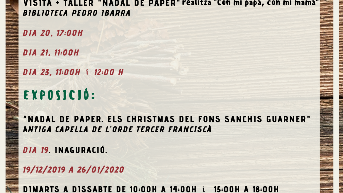 Actividades para el mes de diciembre en las Bibliotecas Municipales