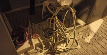 Detenidos por sustracción de material de obra