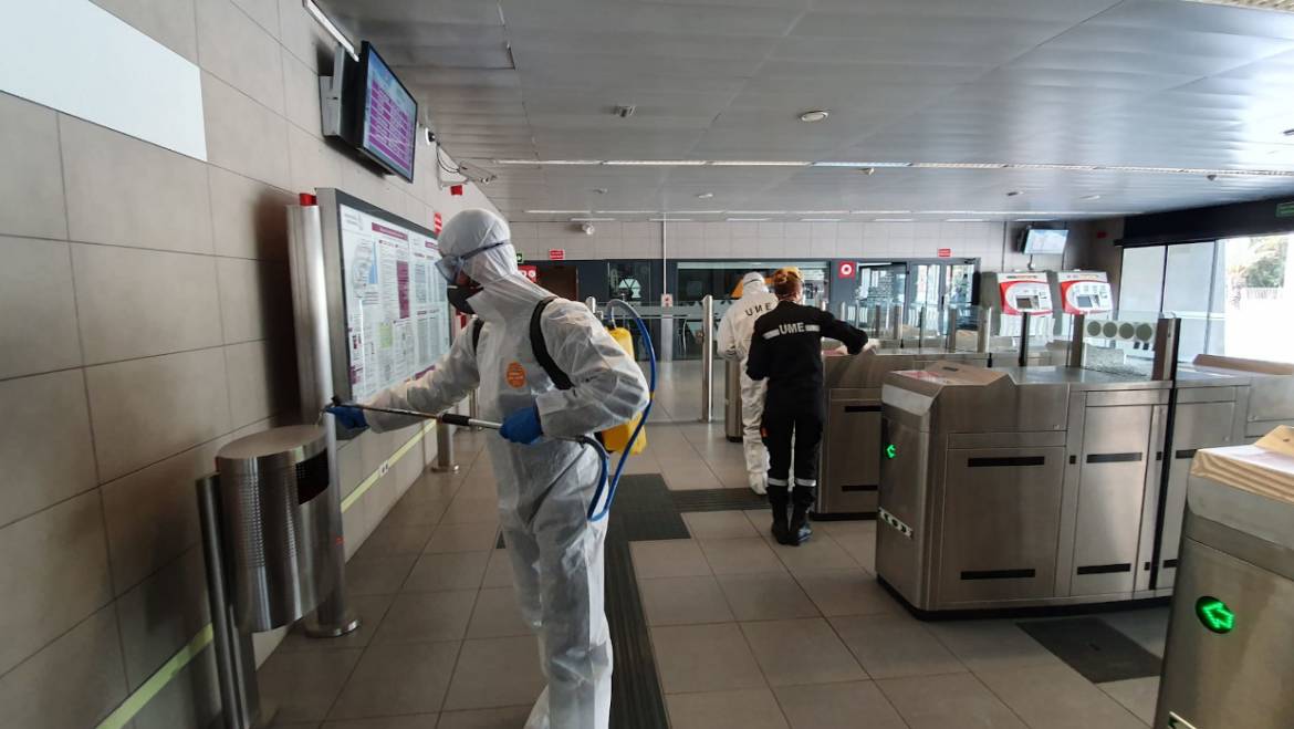 La UME desinfecta la residencia de mayores de Altabix a petición del alcalde