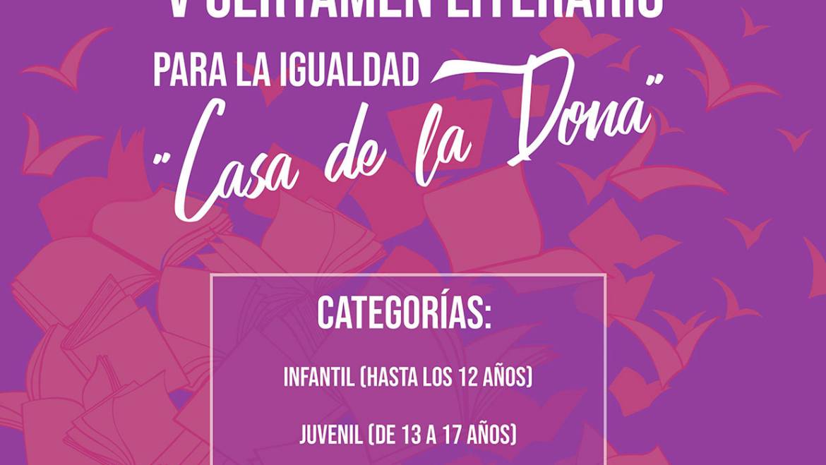 Igualdad prorroga el plazo de presentación de trabajos del certamen literario “Casa de la Dona”