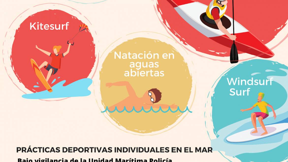 L’Ajuntament permet la pràctica esportiva individual en la mar a esportistes professionals i federats/des