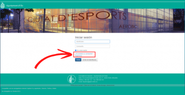 Canvis en el registre d’usuaris en la secció d’Esports del web elche.es