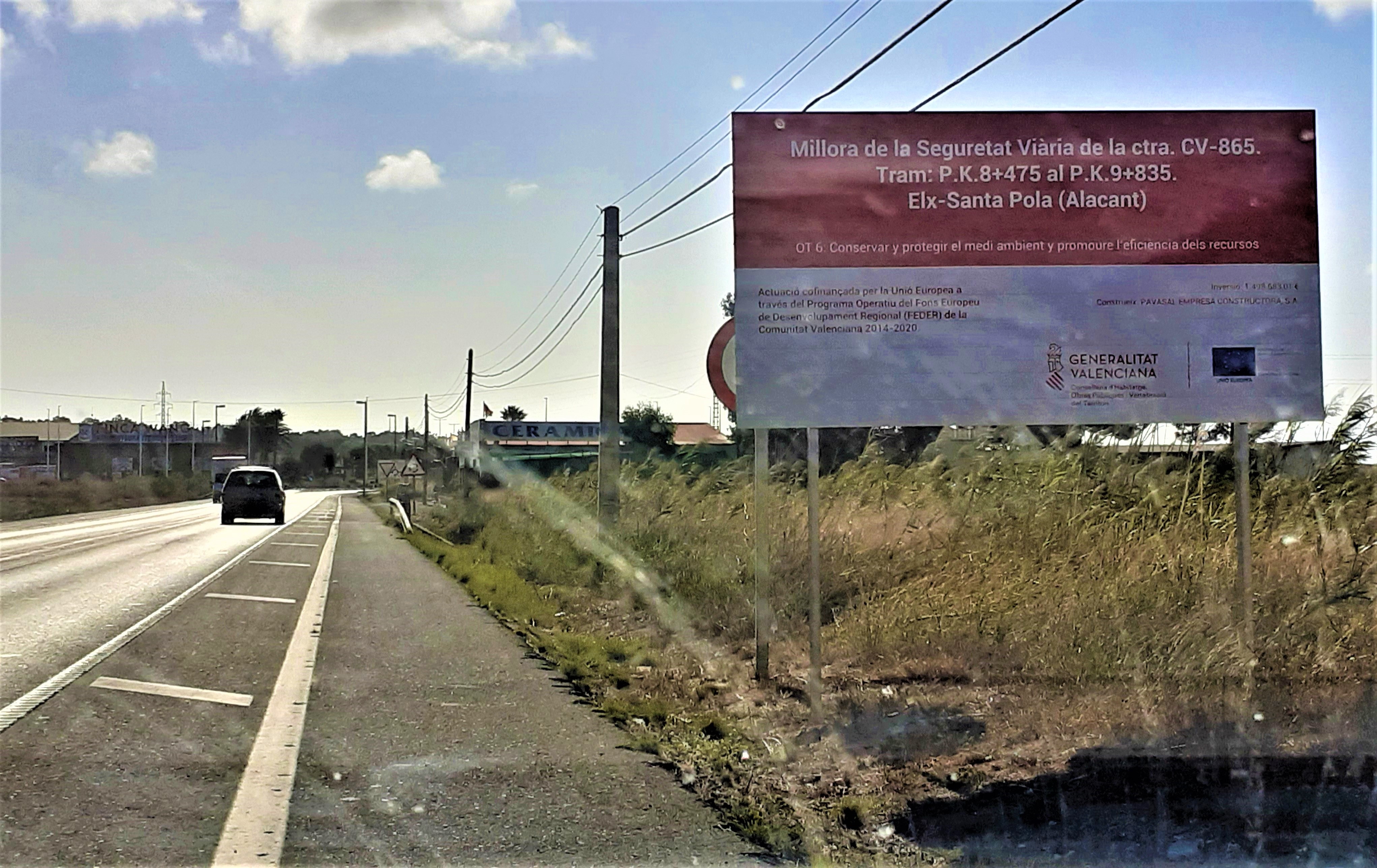 carretera Elche - Santa Pola