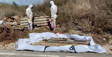 L’Ajuntament retira 2.500 quilos d’amiant d’abocaments en camins del Camp d’Elx