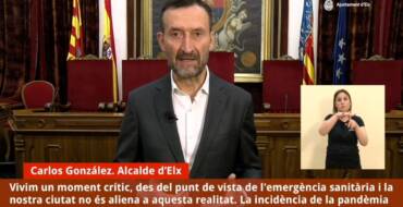 Carlos González pide a la población «compromiso y responsabilidad» para cumplir las medidas sanitarias y salir de la situación de emergencia por la covid