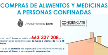 Ayuntamiento y Conciénciate ofrecen un servicio de compra de alimentos y medicamentos a personas mayores y familias confinadas por el virus