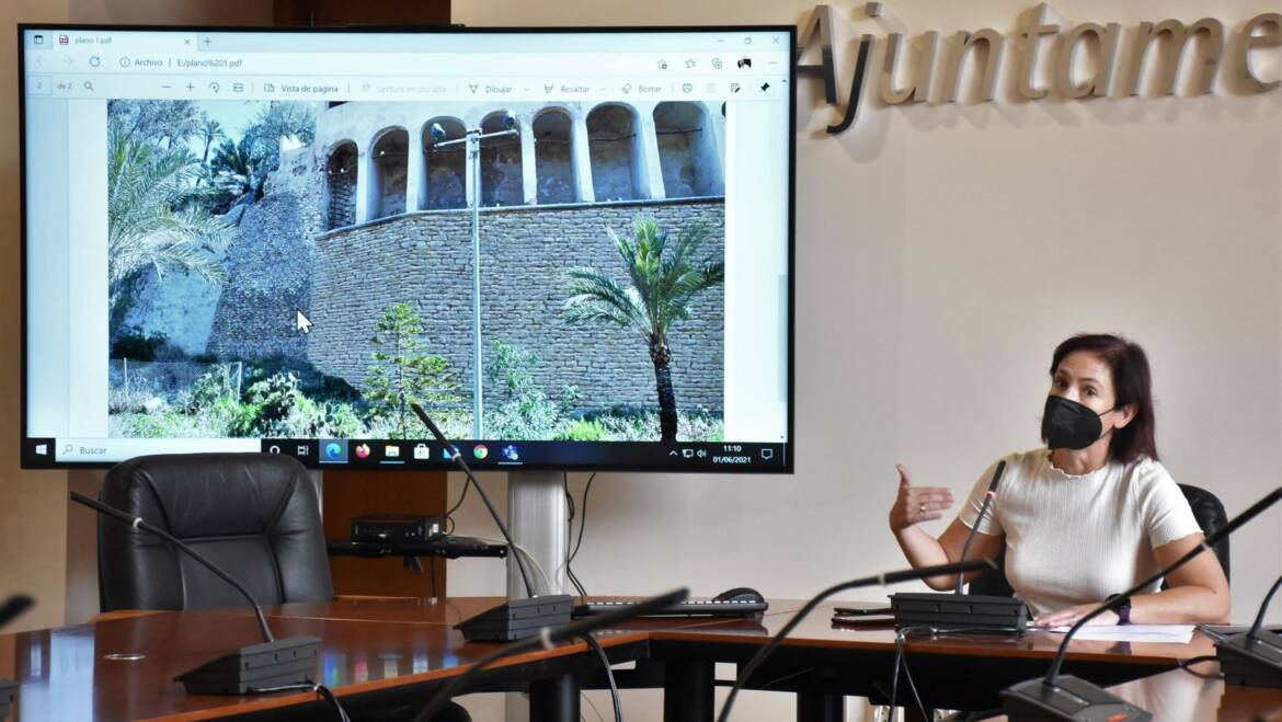 El Ayuntamiento pone en marcha el proyecto para la consolidación de la ladera del Vinalopó tras las grietas aparecidas junto al Molí Real