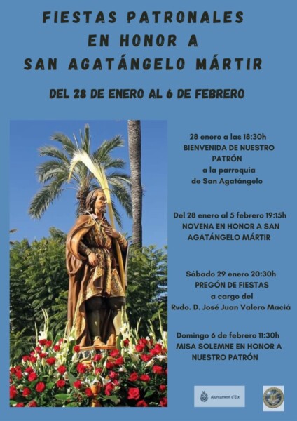 Cartel Fiestas Patronales en honor a San Agatángelo Mártir