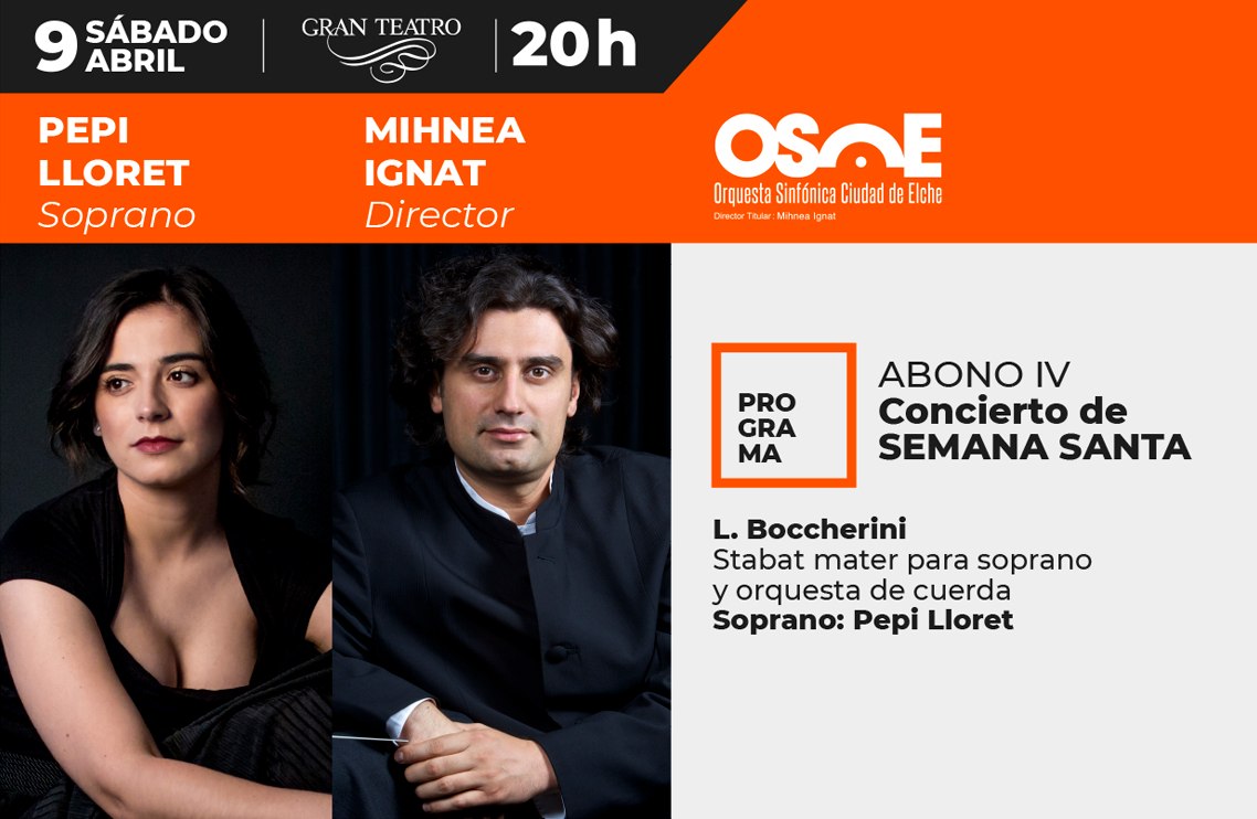 La OSCE interpretará su concierto Semana Santa este sábado en el Gran Teatre con la participación de la soprano Pepi Lloret