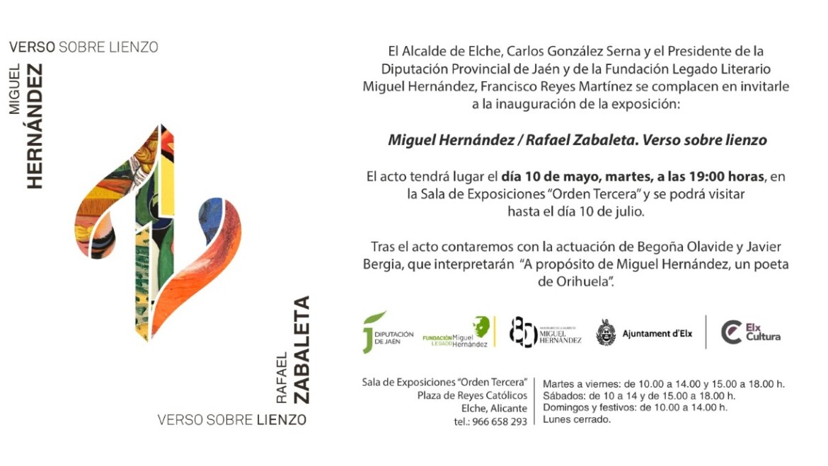 La exposición del pintor Rafael Zabaleta Verso sobre lienzo llega a la Orden Tercera