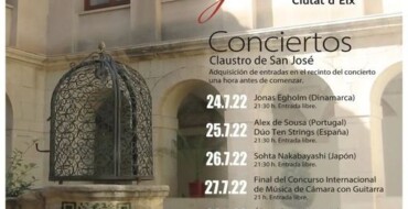Comienza el XXIV Festival De Guitarra Ciutat d’Elx con guitarristas de diferentes nacionalidades