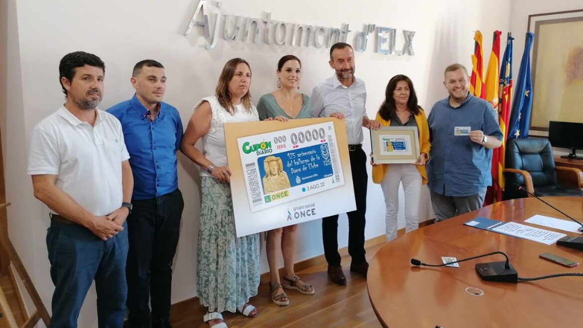 Cinco millones de cupones de la ONCE difundirán el 125 aniversario del hallazgo de la Dama de Elche en el sorteo del miércoles 3 de agosto