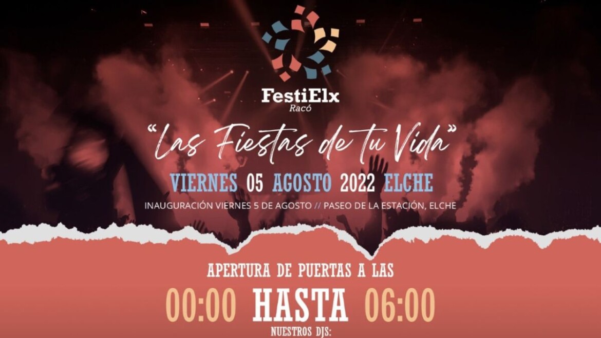 El Racó FestiElx abrirá esta noche sus puertas con música y gastronomía en el Paseo de la Estación