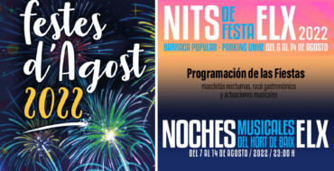 La programación de las Fiestas de Elche incluye mascletaes nocturnas, un racó gastronómico y actuaciones musicales en el Hort de Baix