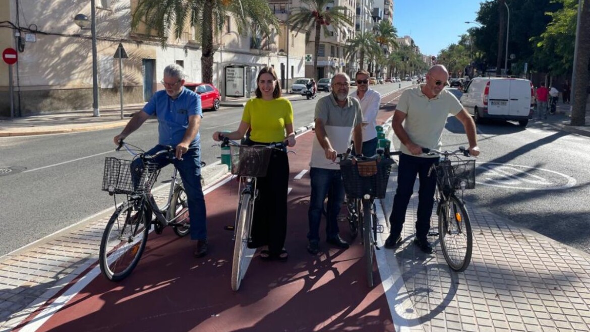 Movilidad inaugura el nuevo carril bici de más de 2,5 kilómetros que conecta Pere Joan Perpinyà con Alcalde Ramón Pastor y consolida el modelo de ciudad verde
