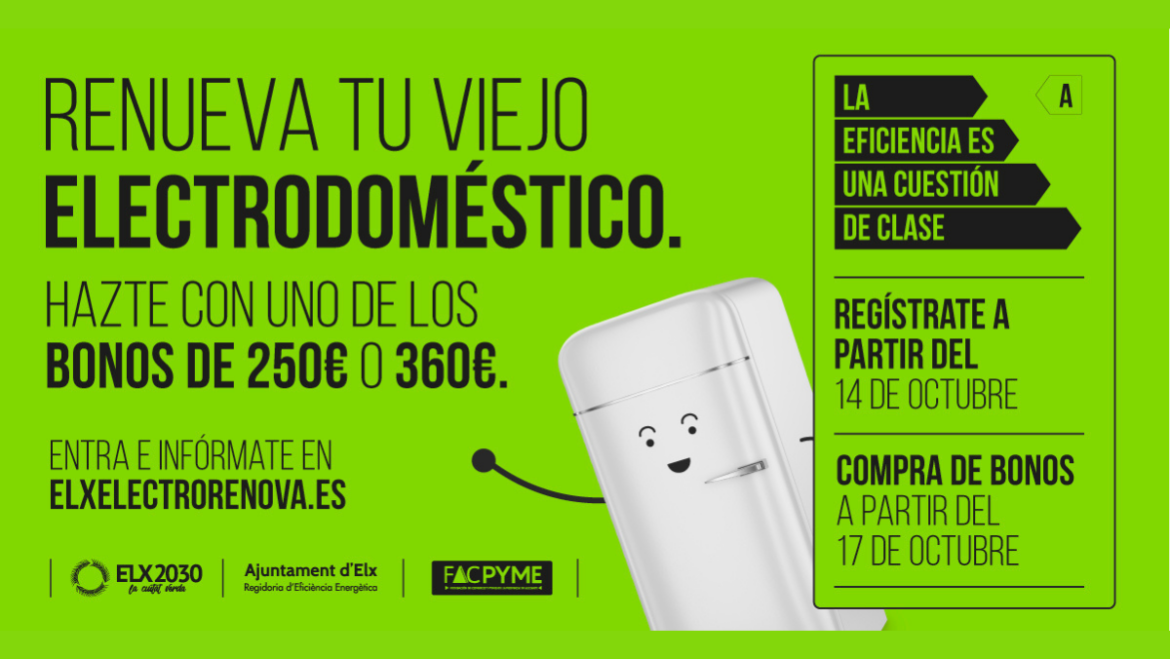 El Ayuntamiento activa una campaña de ayudas para facilitar la renovación de electrodomésticos por otros de mayor eficiencia energética
