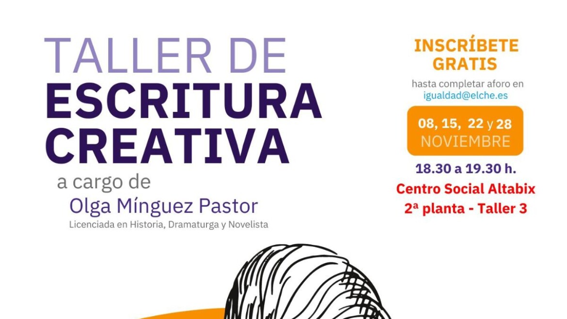 El Ayuntamiento de Elche impulsa el Taller de escritura creativa con motivo del Día de las mujeres escritoras