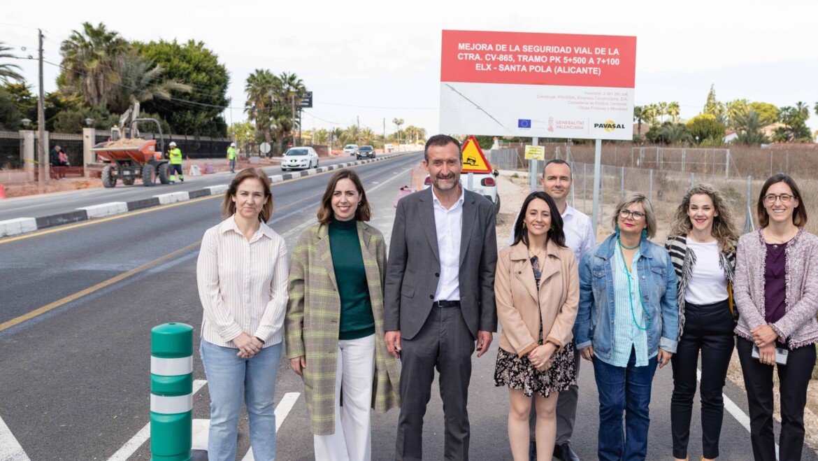 La Generalitat inverteix més de 16 milions d’euros per a millorar la seguretat viària a la carretera entre Elx i Santa Pola